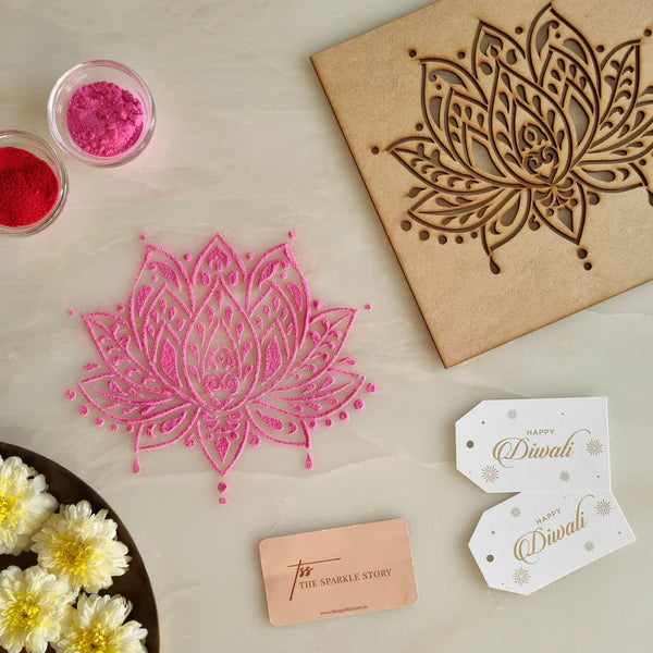 Rangoli Stencil - Set of 6 - Lotus Bloom