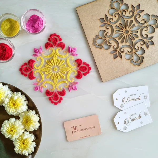 Rangoli Stencil - Set of 6 - Lotus Bloom