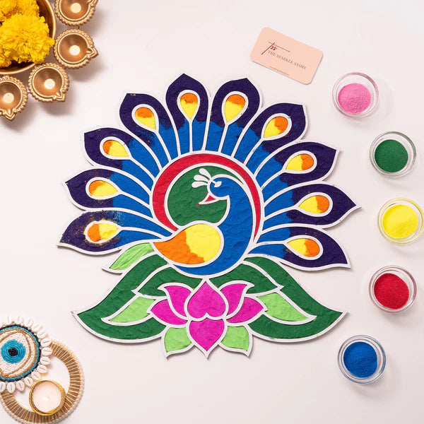 Large Rangoli Mat - Mayura