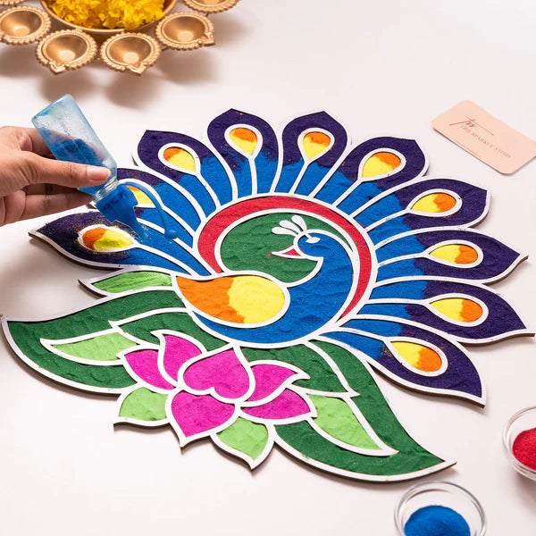 Large Rangoli Mat - Mayura