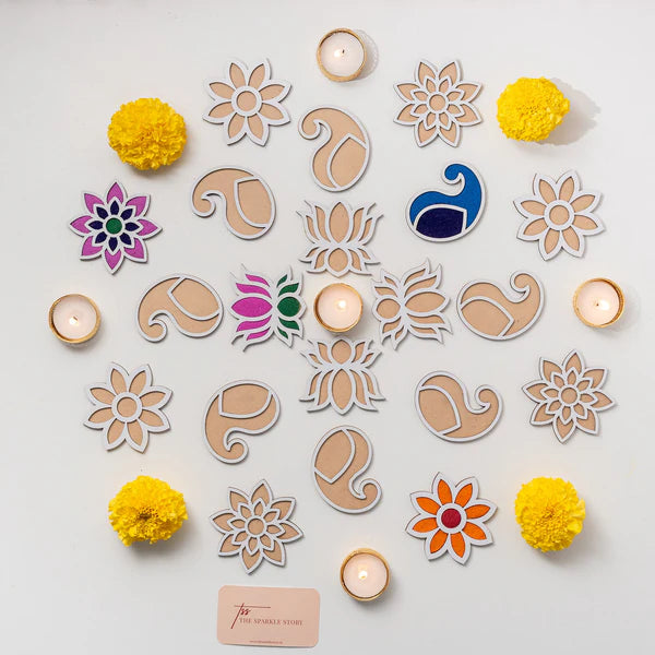 Mini Rangoli Motifs - Set of 26