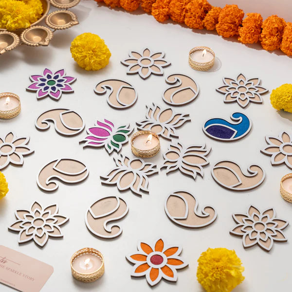 Mini Rangoli Motifs - Set of 26