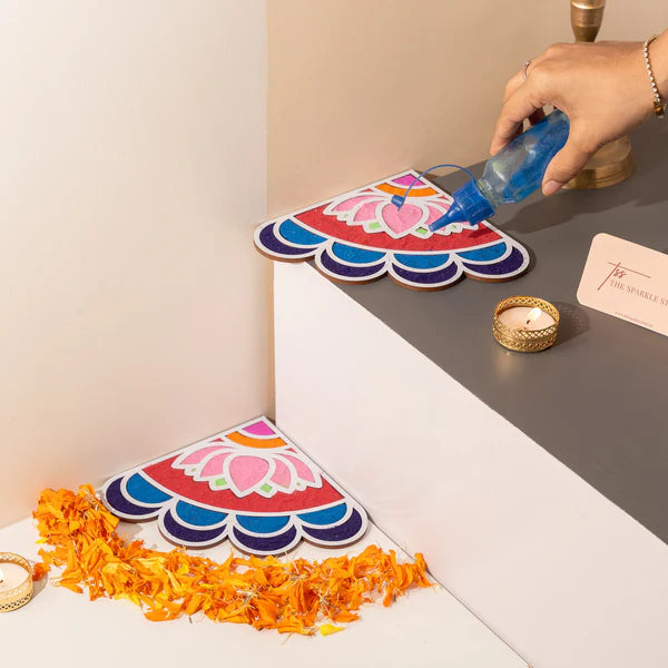 Corner Rangoli Mat - Pushkara - Set of 2