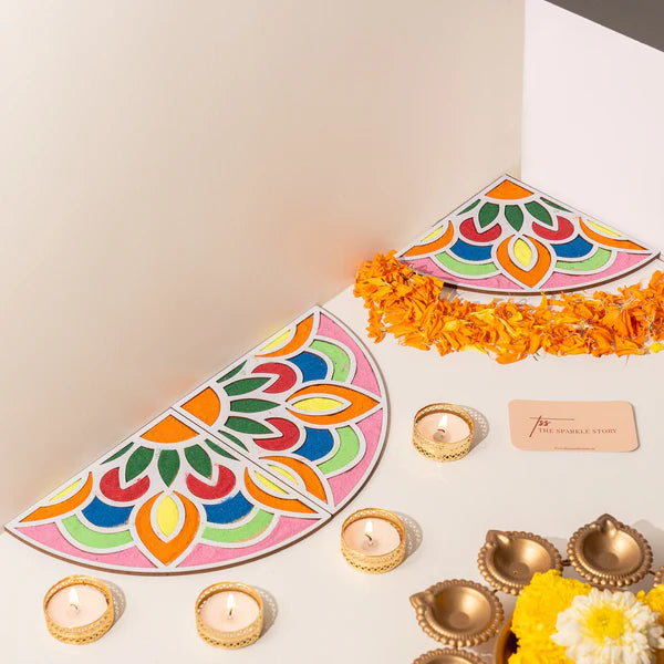 Corner Rangoli Mat - Kanika - Set of 2