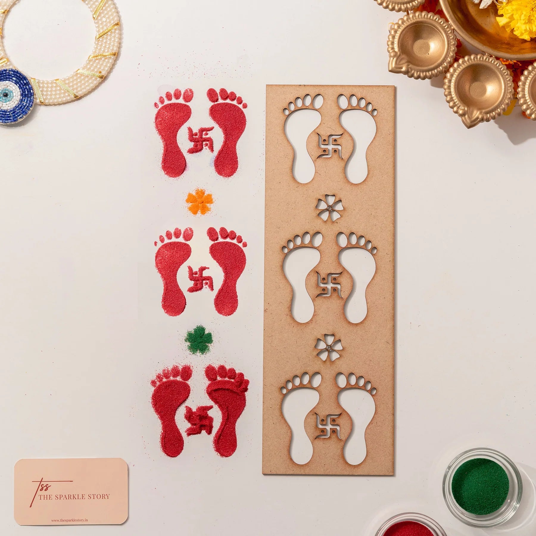 Rangoli Border Stencil - Aagman - Set of 2