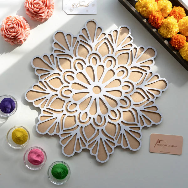 Large Rangoli Mat - Flora