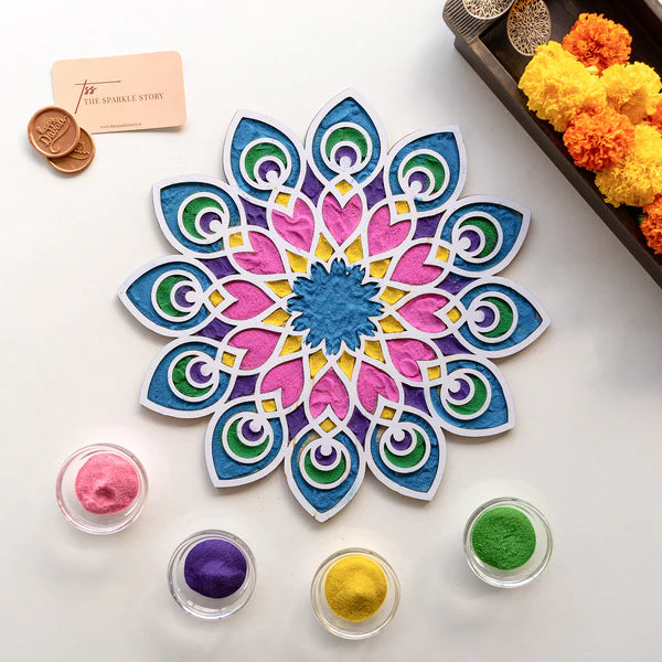 Medium Rangoli Mat - Regal Bloom